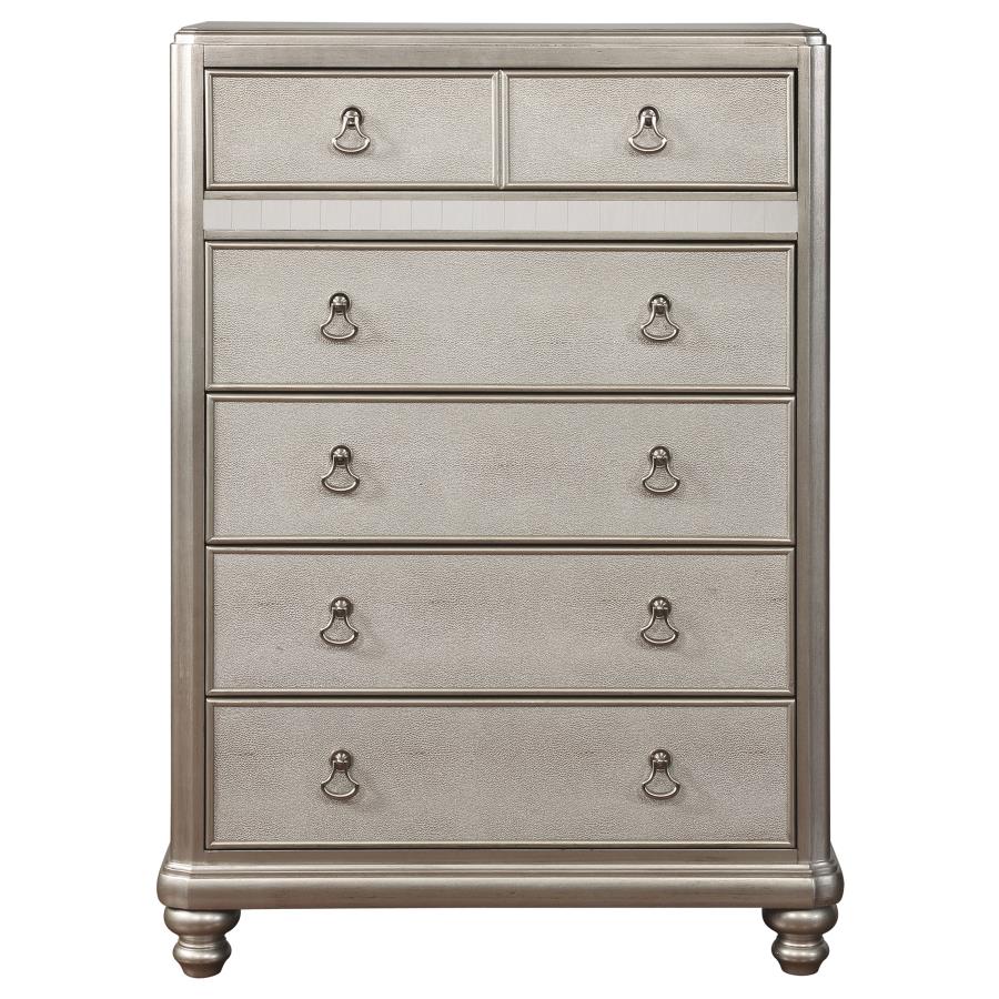 CoasterElevations Bling Game 6-Drawer Chest Metallic Platinum