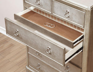 CoasterElevations Bling Game 6-Drawer Chest Metallic Platinum