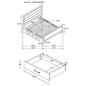 CoasterEveryday Kauffman Storage Bed Washed Taupe