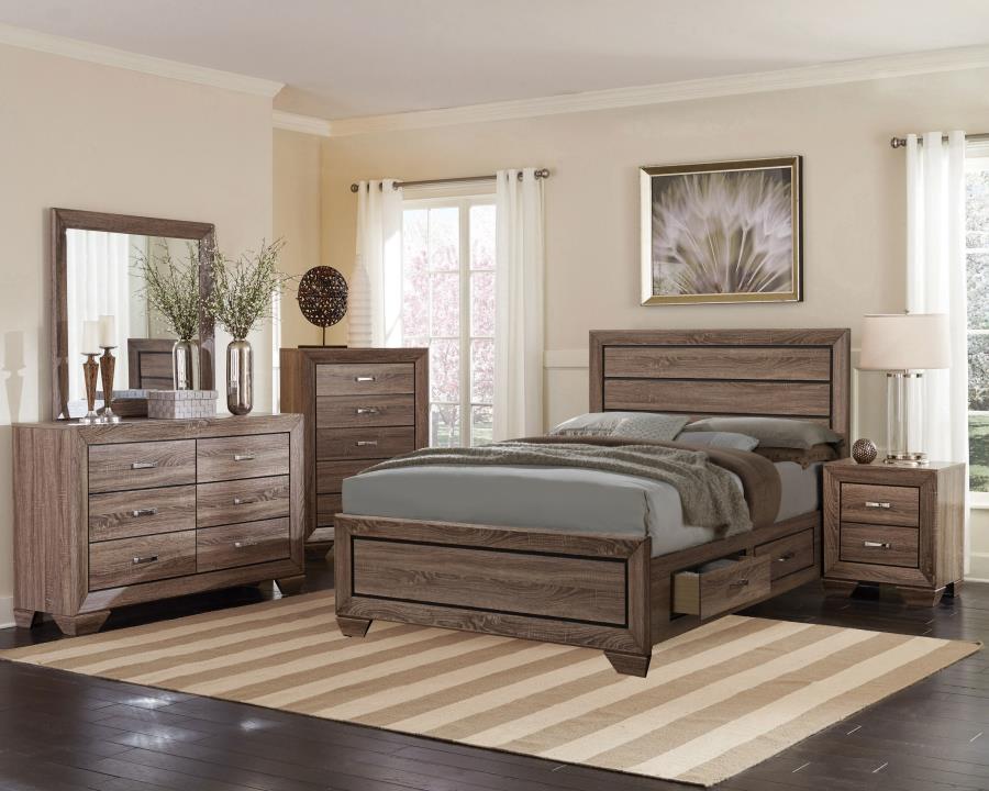 CoasterEveryday Kauffman Storage Bed Washed Taupe