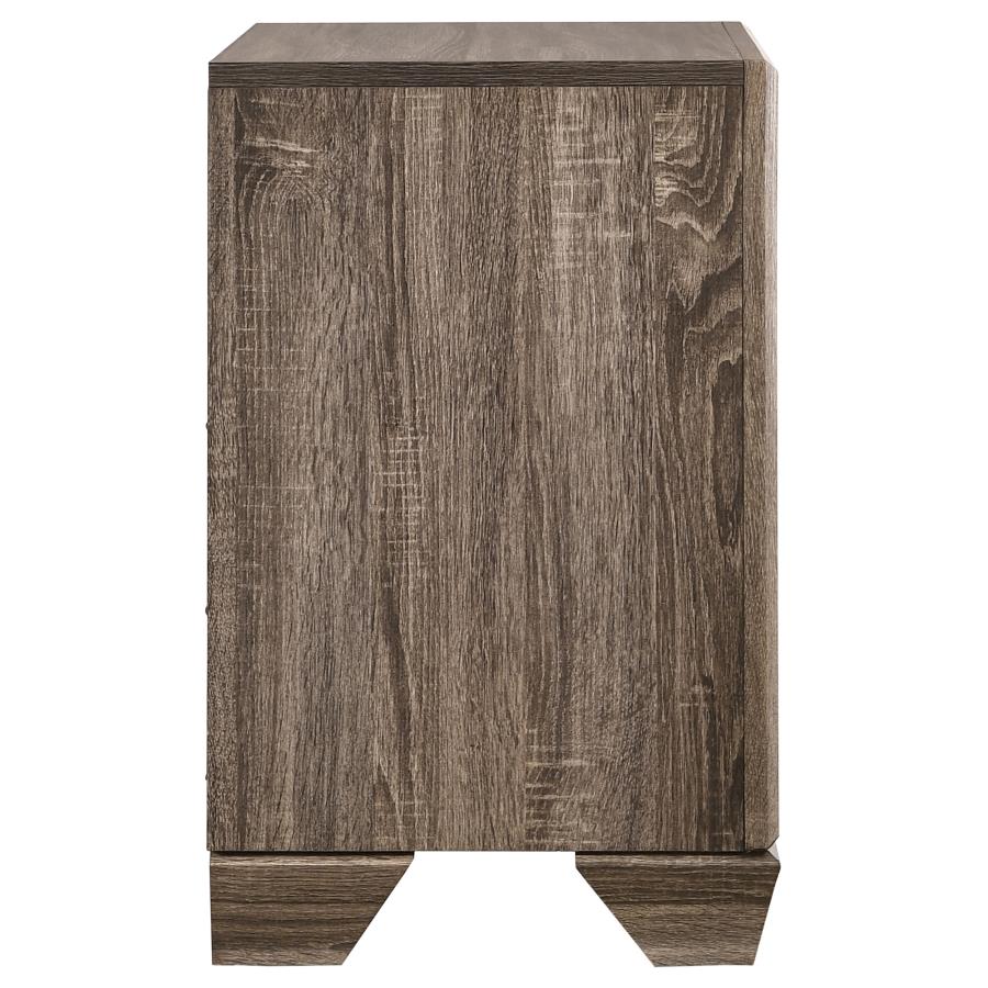 CoasterEveryday Kauffman 2-Drawer Nightstand Washed Taupe