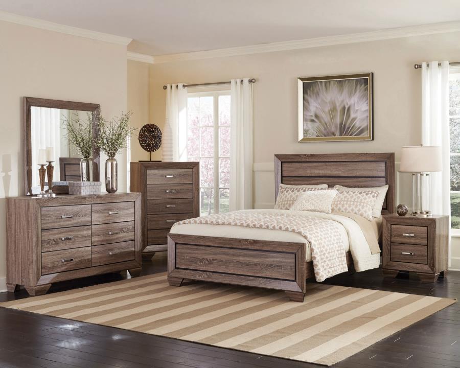 CoasterEveryday Kauffman 5-Drawer Chest Washed Taupe