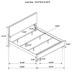 CoasterEveryday Edmonton Panel Bed Rustic Tobacco