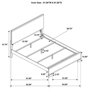 CoasterEveryday Edmonton Panel Bed Rustic Tobacco