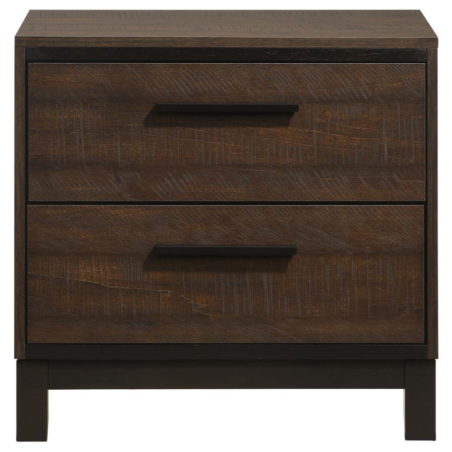 CoasterEveryday Edmonton 2-Drawer Nightstand Rustic Tobacco