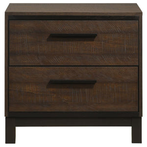 CoasterEveryday Edmonton 2-Drawer Nightstand Rustic Tobacco