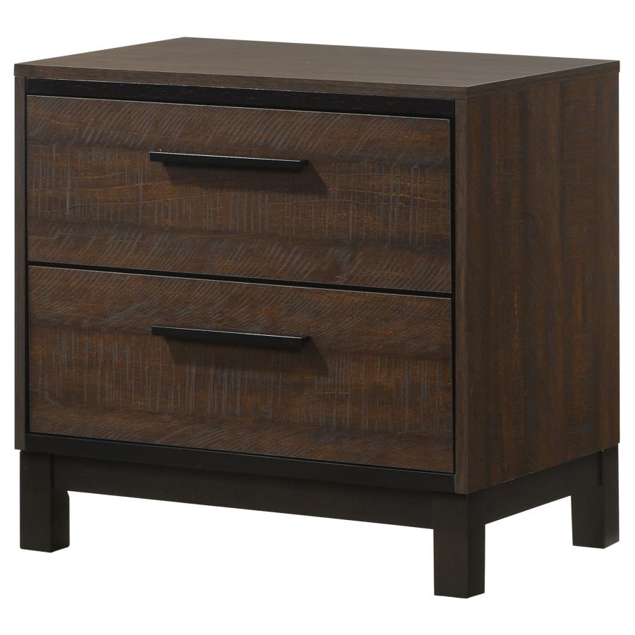 CoasterEveryday Edmonton 2-Drawer Nightstand Rustic Tobacco