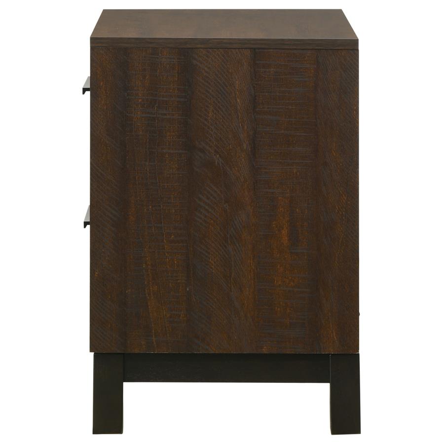 CoasterEveryday Edmonton 2-Drawer Nightstand Rustic Tobacco