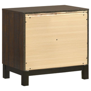 CoasterEveryday Edmonton 2-Drawer Nightstand Rustic Tobacco