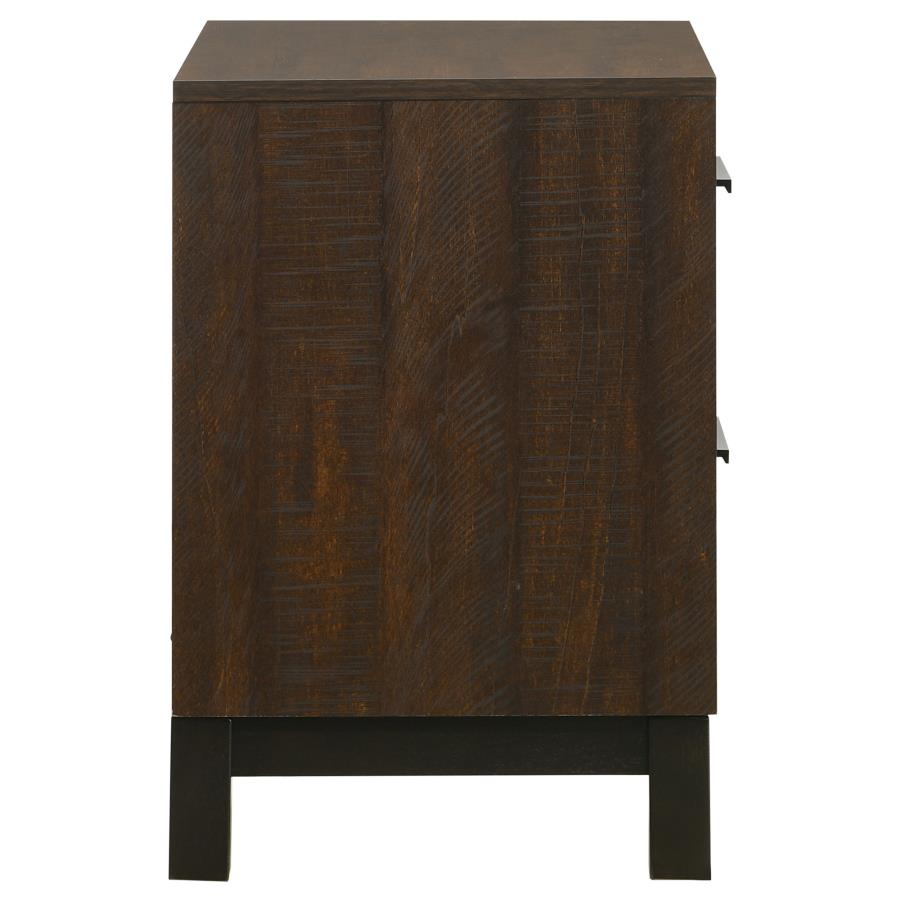 CoasterEveryday Edmonton 2-Drawer Nightstand Rustic Tobacco