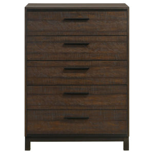 CoasterEveryday Edmonton 5-Drawer Chest Rustic Tobacco