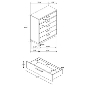 CoasterEveryday Edmonton 5-Drawer Chest Rustic Tobacco