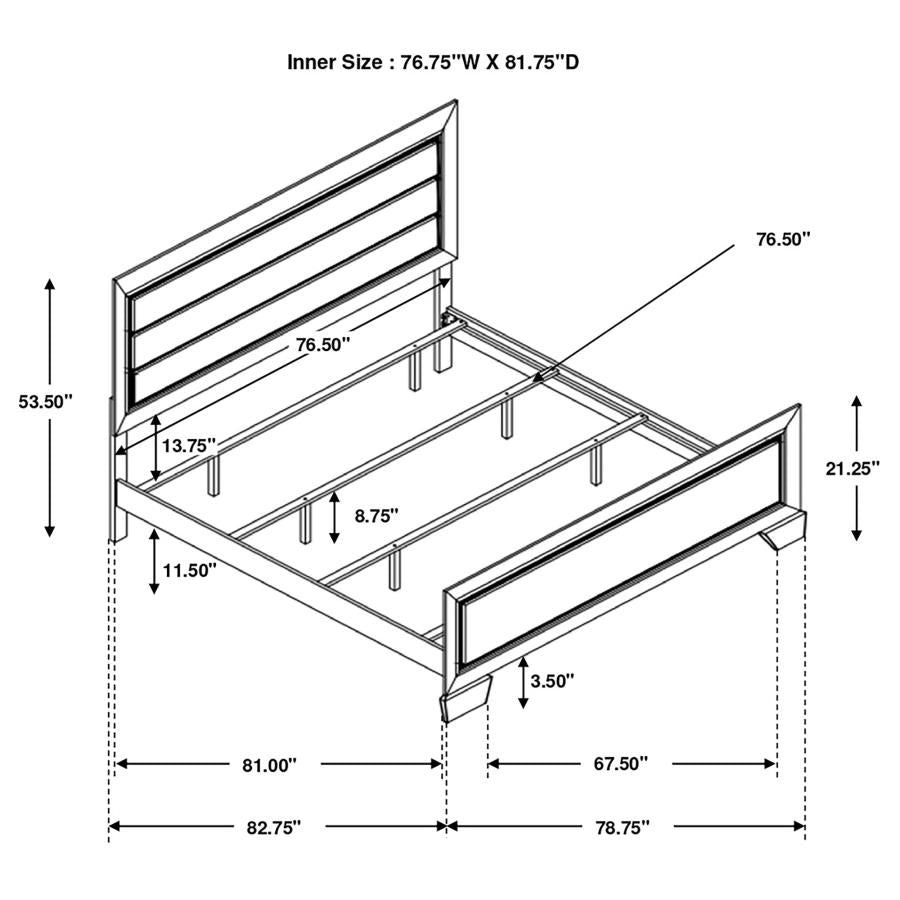 CoasterEveryday Kauffman Panel Bed Dark Cocoa