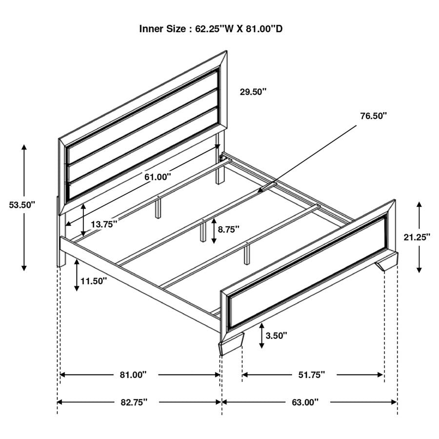 CoasterEveryday Kauffman Panel Bed Dark Cocoa