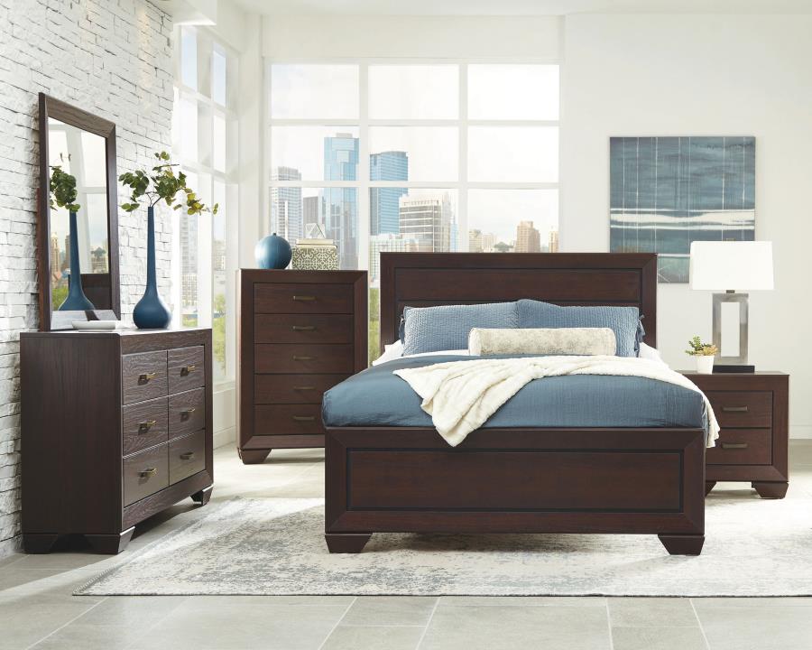 CoasterEveryday Kauffman Panel Bed Dark Cocoa