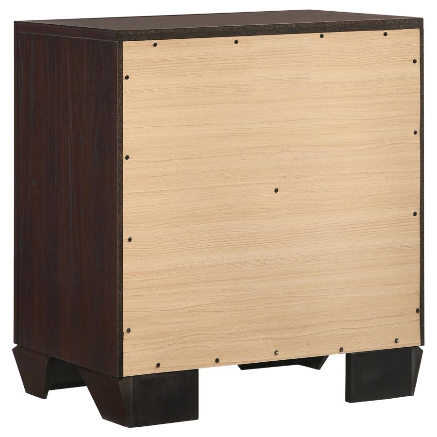 CoasterEveryday Kauffman 2-Drawer Nightstand Dark Cocoa