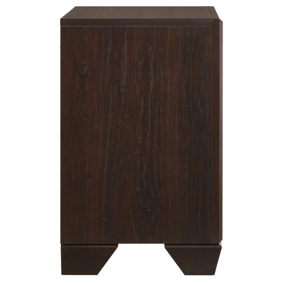 CoasterEveryday Kauffman 2-Drawer Nightstand Dark Cocoa