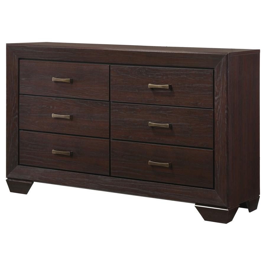 CoasterEveryday Kauffman 6-Drawer Dresser Dark Cocoa