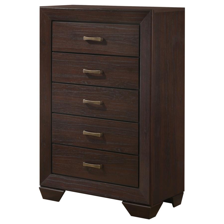 CoasterEveryday Kauffman 5-Drawer Chest Dark Cocoa