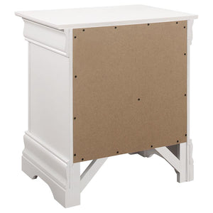 CoasterEveryday Louis Philippe 2-Drawer Nightstand White