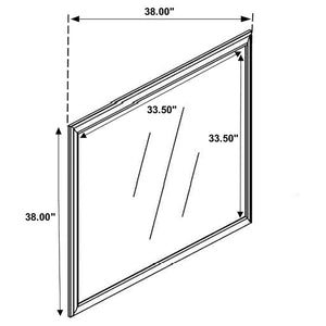 CoasterEveryday Louis Philippe Beveled Edge Square Dresser Mirror White