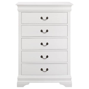 CoasterEveryday Louis Philippe 5-Drawer Chest White