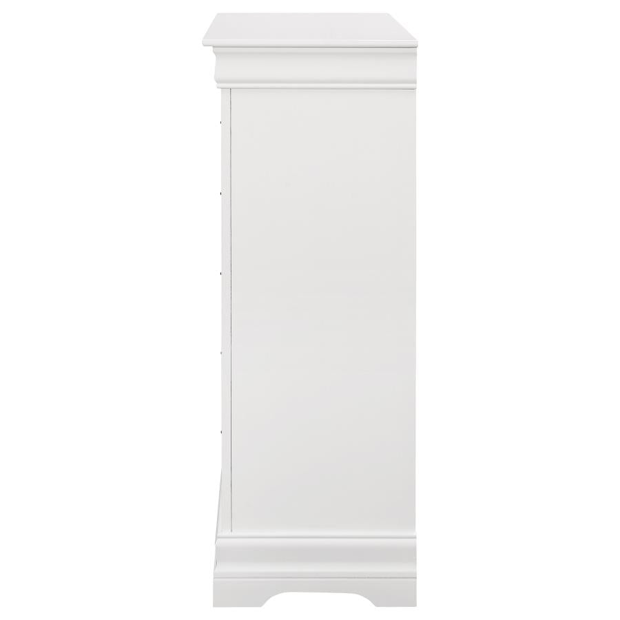 CoasterEveryday Louis Philippe 5-Drawer Chest White