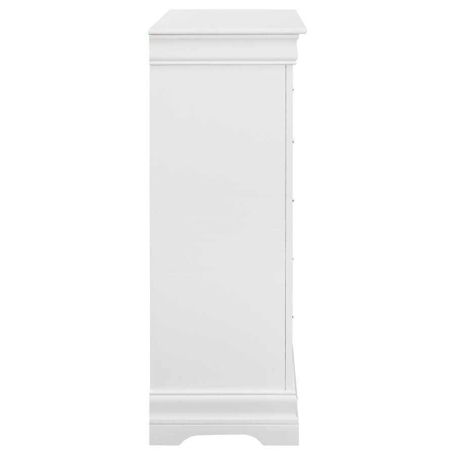 CoasterEveryday Louis Philippe 5-Drawer Chest White