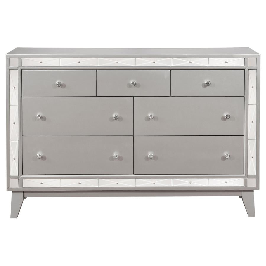 CoasterEssence Leighton 7-Drawer Dresser Metallic Mercury