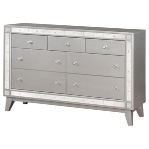 CoasterEssence Leighton 7-Drawer Dresser Metallic Mercury