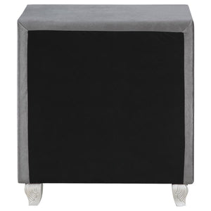 CoasterEssence Deanna 2-Drawer Rectangular Nightstand Grey