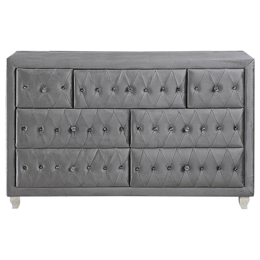 CoasterEssence Deanna 7-Drawer Rectangular Dresser Grey