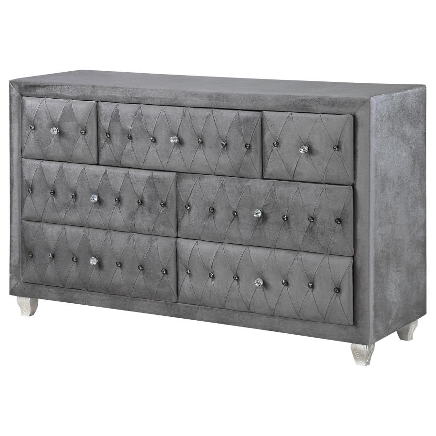 CoasterEssence Deanna 7-Drawer Rectangular Dresser Grey