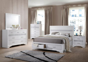 CoasterEveryday Miranda 2-Drawer Storage Bed White