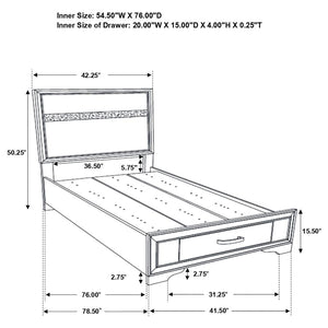 CoasterEveryday Miranda 2-Drawer Storage Bed White