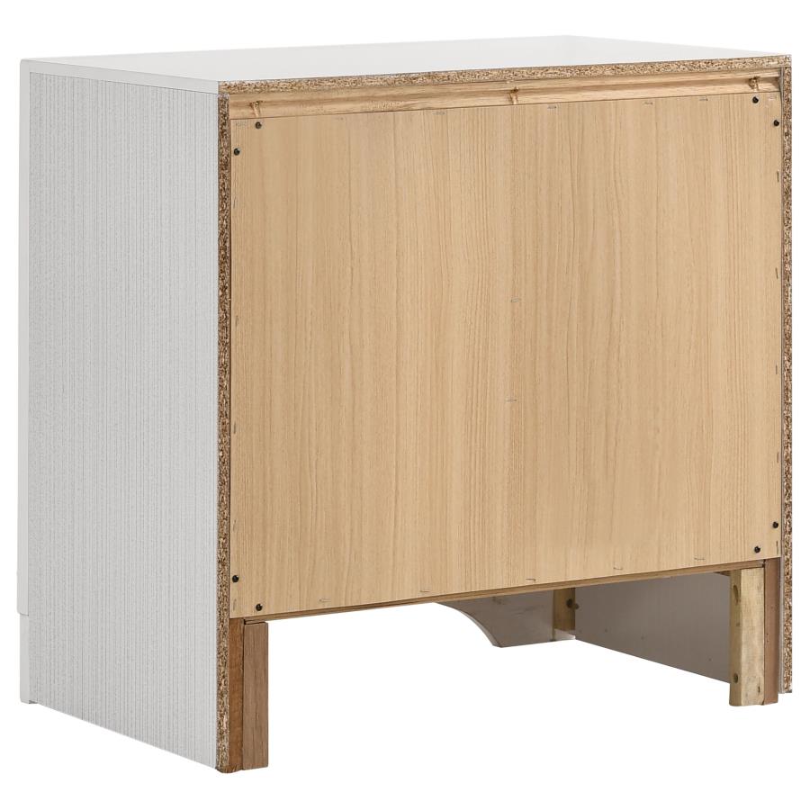 CoasterEveryday Miranda 2-Drawer Nightstand Tray White