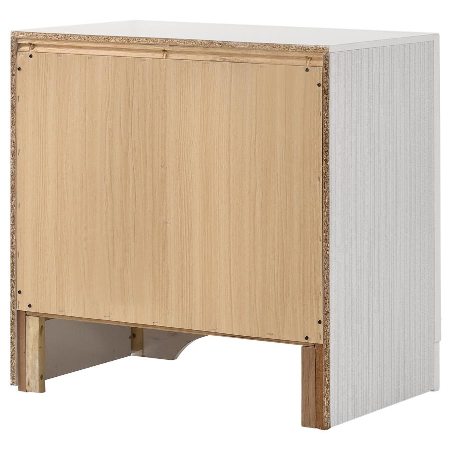 CoasterEveryday Miranda 2-Drawer Nightstand Tray White