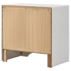 CoasterEveryday Miranda 2-Drawer Nightstand Tray White