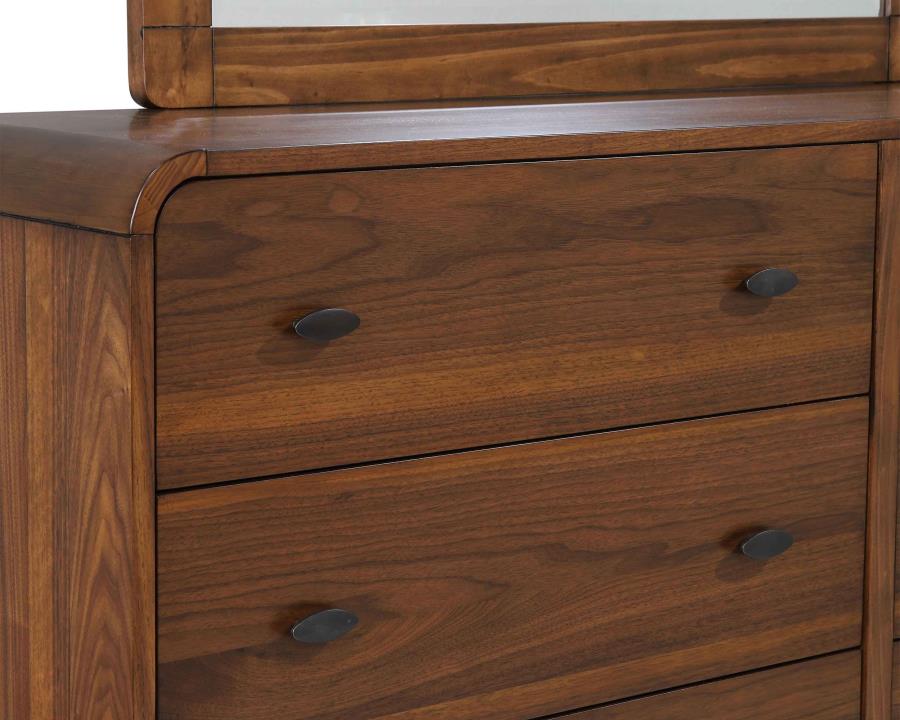 CoasterEssence Robyn 6-Drawer Dresser Dark Walnut