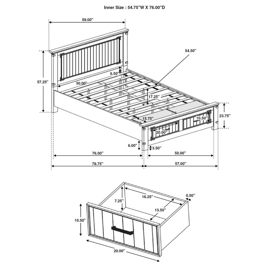 CoasterEveryday Brenner Storage Bed Rustic Honey