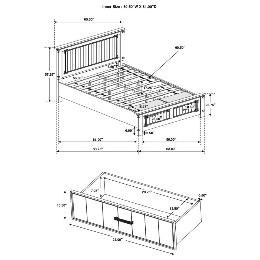 CoasterEveryday Brenner Storage Bed Rustic Honey