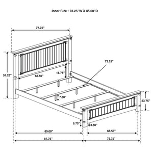 CoasterEveryday Brenner Panel Bed Rustic Honey