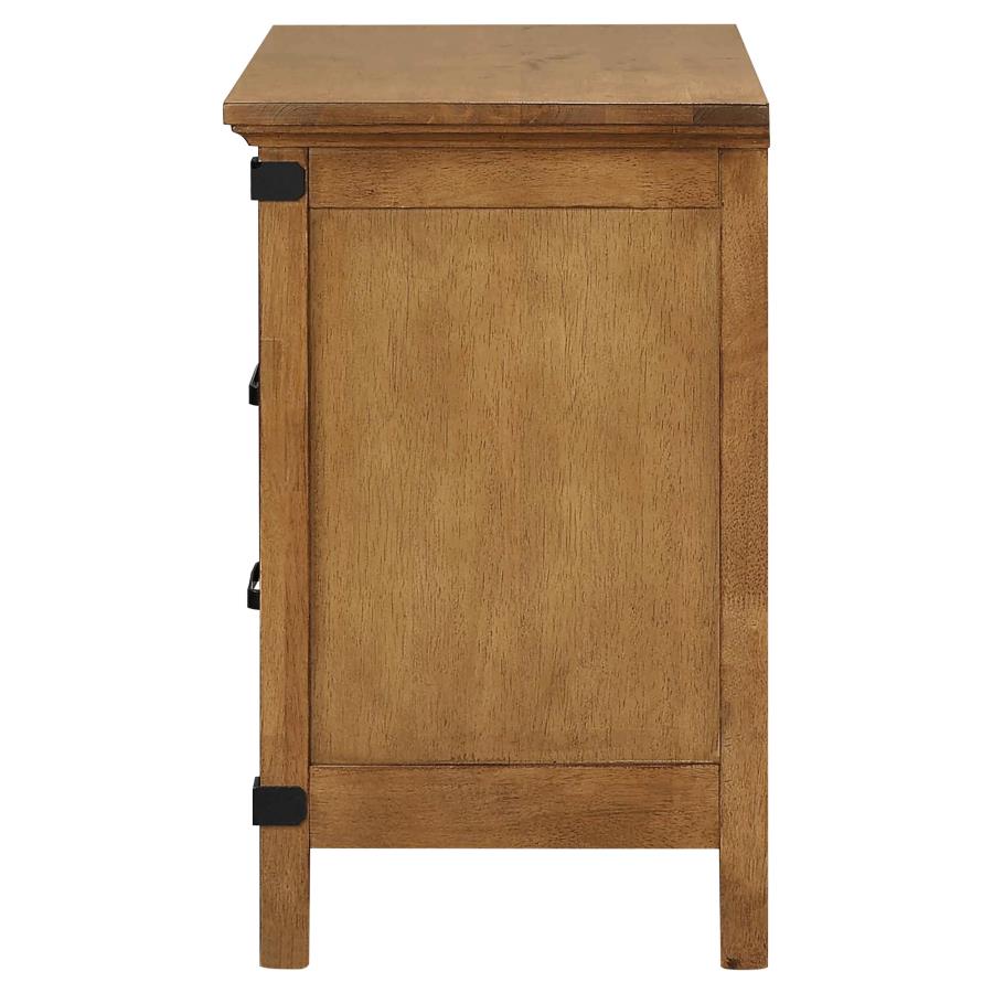 CoasterEveryday Brenner 3-Drawer Night Stand Rustic Honey