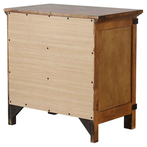 CoasterEveryday Brenner 3-Drawer Night Stand Rustic Honey