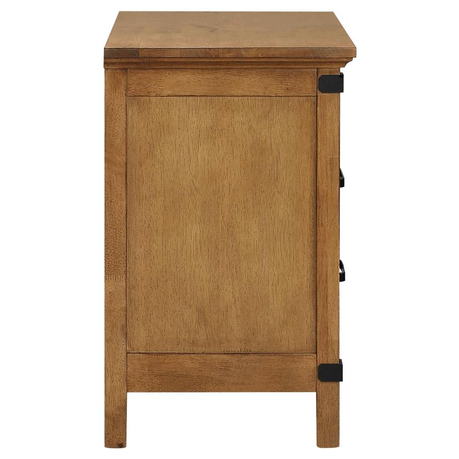 CoasterEveryday Brenner 3-Drawer Night Stand Rustic Honey