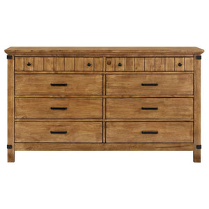 CoasterEveryday Brenner 8-Drawer Dresser Rustic Honey