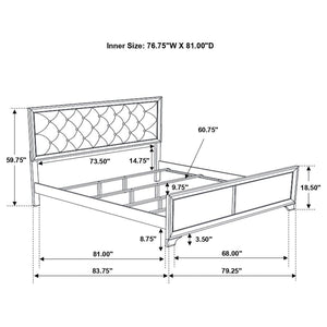 CoasterEveryday Beaumont Upholstered Bed Champagne