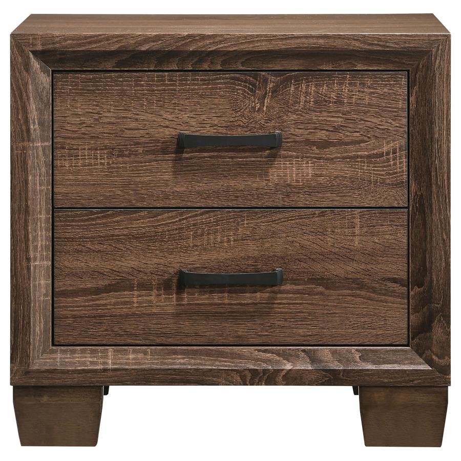 CoasterEveryday Brandon 2-Drawer Nightstand Medium Warm Brown