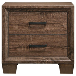 CoasterEveryday Brandon 2-Drawer Nightstand Medium Warm Brown