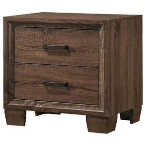 CoasterEveryday Brandon 2-Drawer Nightstand Medium Warm Brown